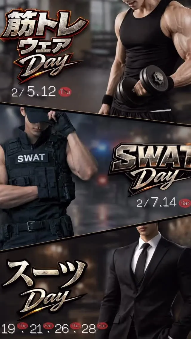 2月イベントになりマッチョ💪✨